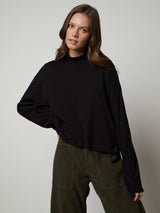 Stacey Mock Tee - Black-Velvet-Over the Rainbow