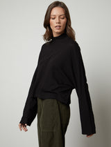Stacey Mock Tee - Black-Velvet-Over the Rainbow