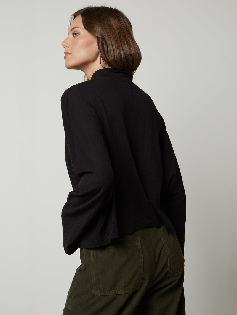 Stacey Mock Tee - Black-Velvet-Over the Rainbow