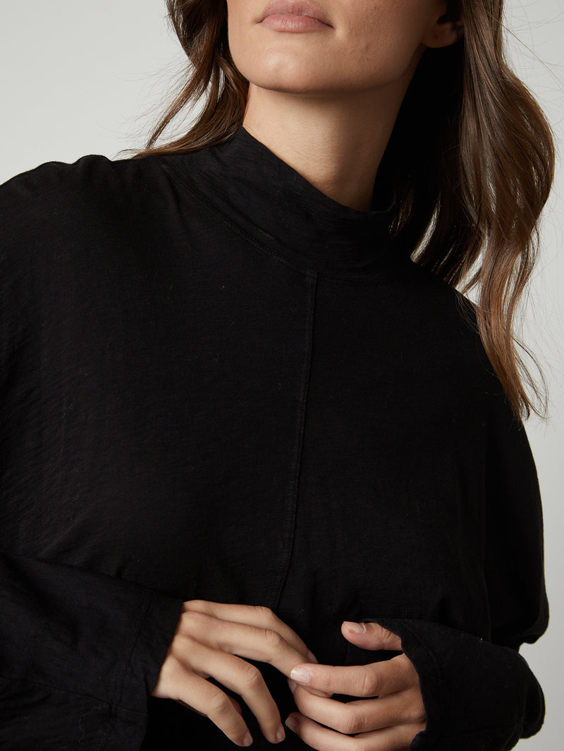 Stacey Mock Tee - Black-Velvet-Over the Rainbow
