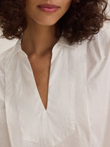 Florence Poplin Top - White-Velvet-Over the Rainbow