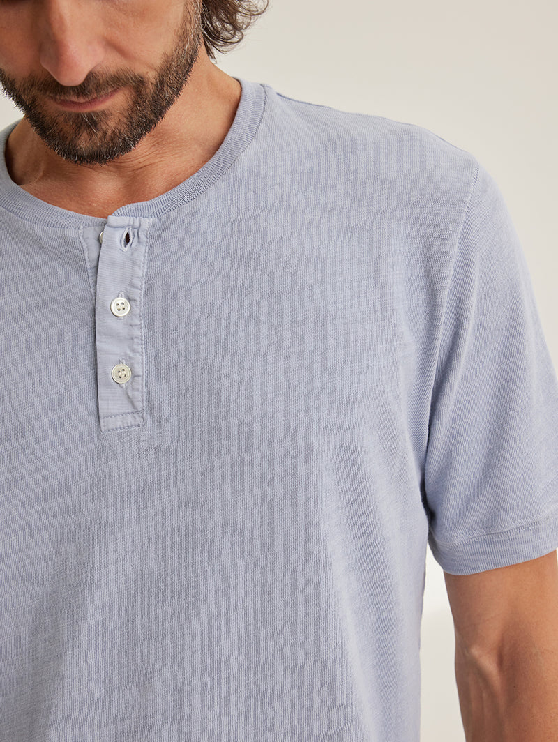 Vito Slub Henley Tee - Capri