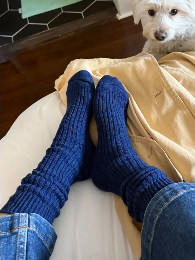 Cottage Socks - Navy