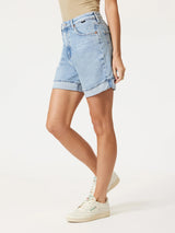 Heidi Long Cuffed Short - Light Blue 90's