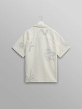Didcot Shirt - Ecru Floral Embroidered-Wax London-Over the Rainbow