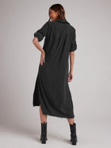 Maxi Shirt Dress - Black-Bella Dahl-Over the Rainbow
