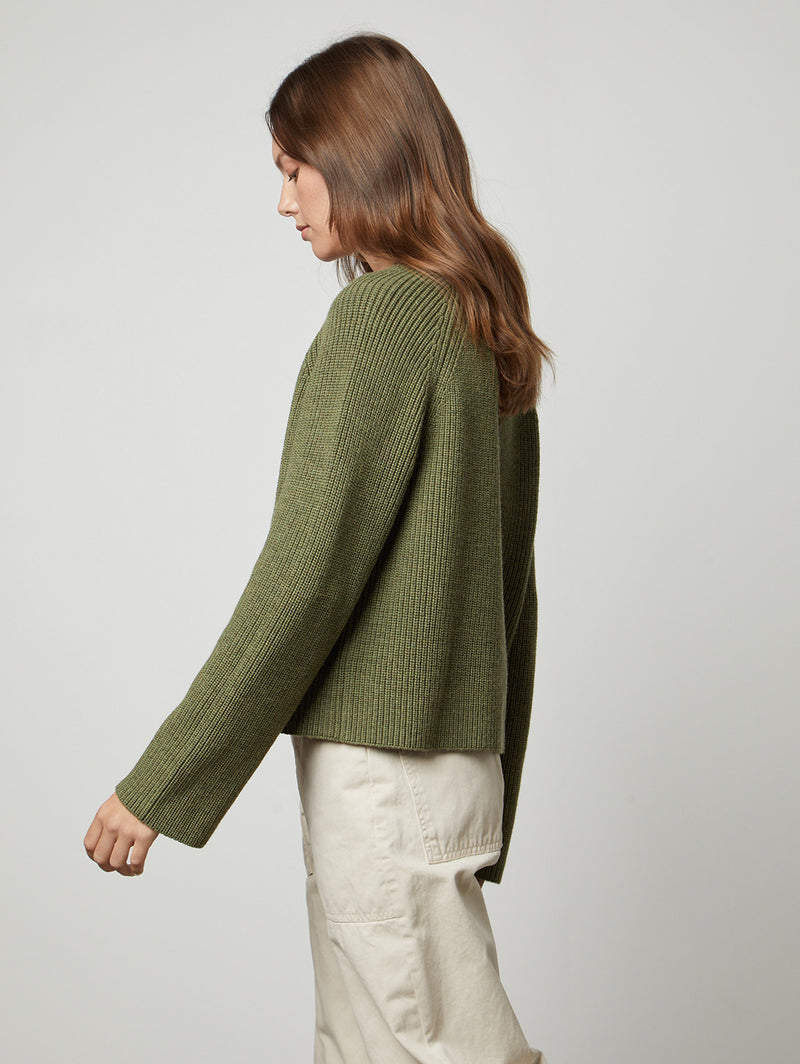 Marilyn Engineered Stitches Cardigan - Elm-Velvet-Over the Rainbow