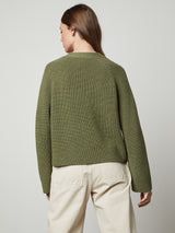 Marilyn Engineered Stitches Cardigan - Elm-Velvet-Over the Rainbow