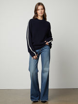 Teagan Engineered Stitches Sweater-Velvet-Over the Rainbow