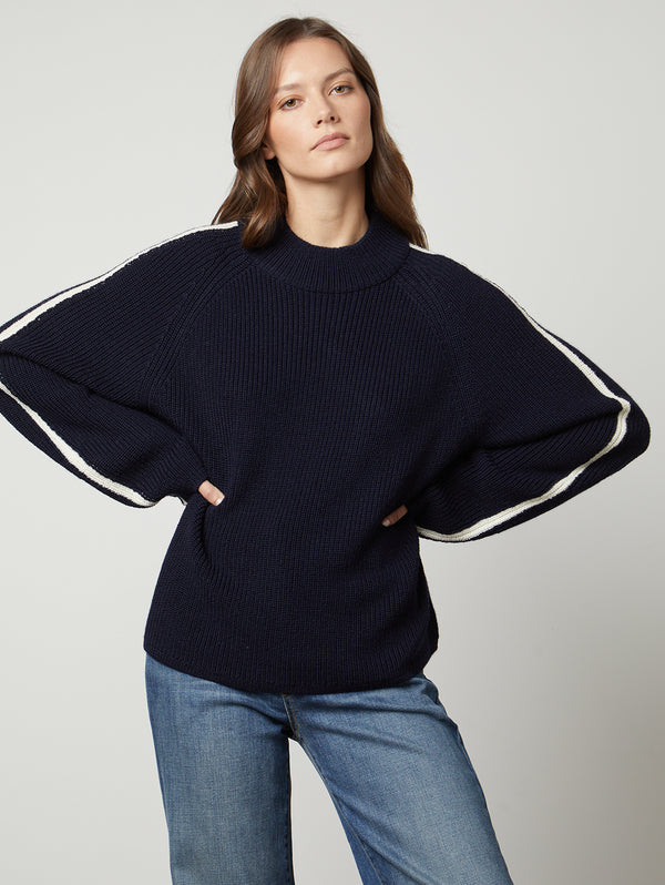 Teagan Engineered Stitches Sweater-Velvet-Over the Rainbow