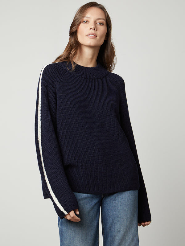 Teagan Engineered Stitches Sweater-Velvet-Over the Rainbow