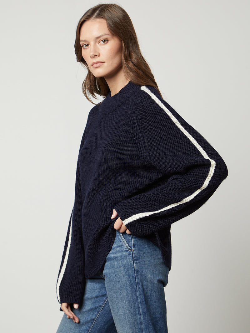 Teagan Engineered Stitches Sweater-Velvet-Over the Rainbow