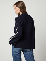 Teagan Engineered Stitches Sweater-Velvet-Over the Rainbow