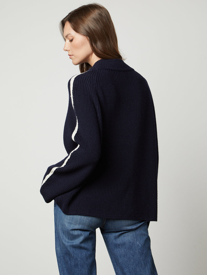 Teagan Engineered Stitches Sweater-Velvet-Over the Rainbow