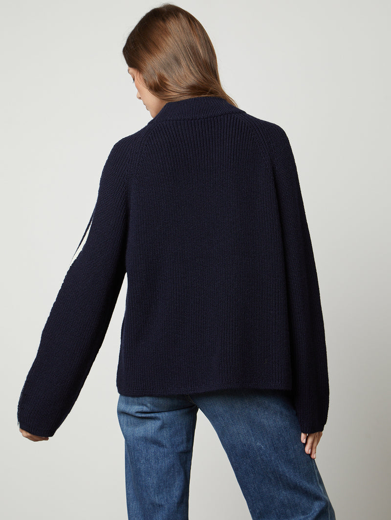 Teagan Engineered Stitches Sweater-Velvet-Over the Rainbow