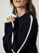 Teagan Engineered Stitches Sweater-Velvet-Over the Rainbow
