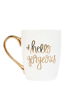 Hello Gorgeous Coffee Mug - Gold-SWEET WATER DECOR-Over the Rainbow