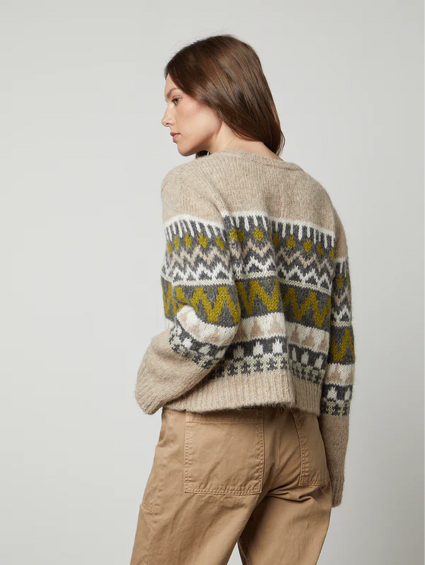 Makenzie Fair Isle Sweater - Pistachio-Velvet-Over the Rainbow