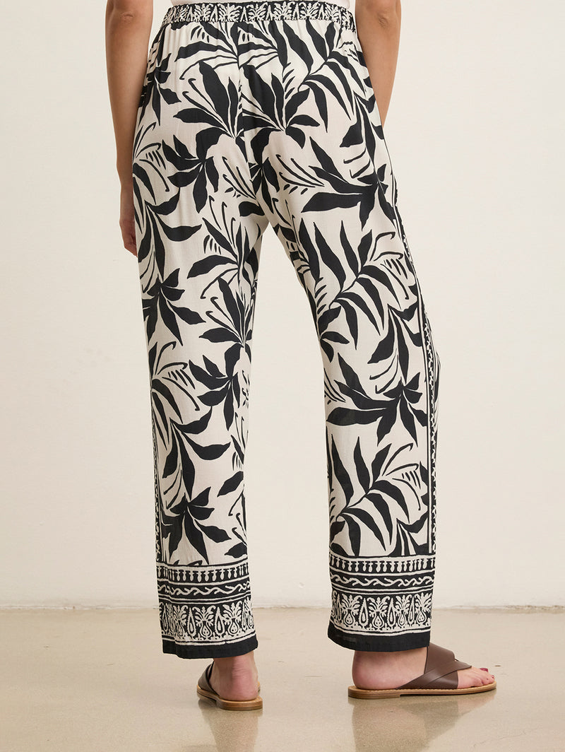 Claudia Fiji Print Pant - Black-Velvet-Over the Rainbow