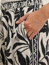 Claudia Fiji Print Pant - Black-Velvet-Over the Rainbow