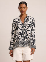 Sienna Fiji Print Shirt - Black-Velvet-Over the Rainbow