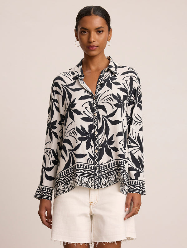 Sienna Fiji Print Shirt - Black-Velvet-Over the Rainbow