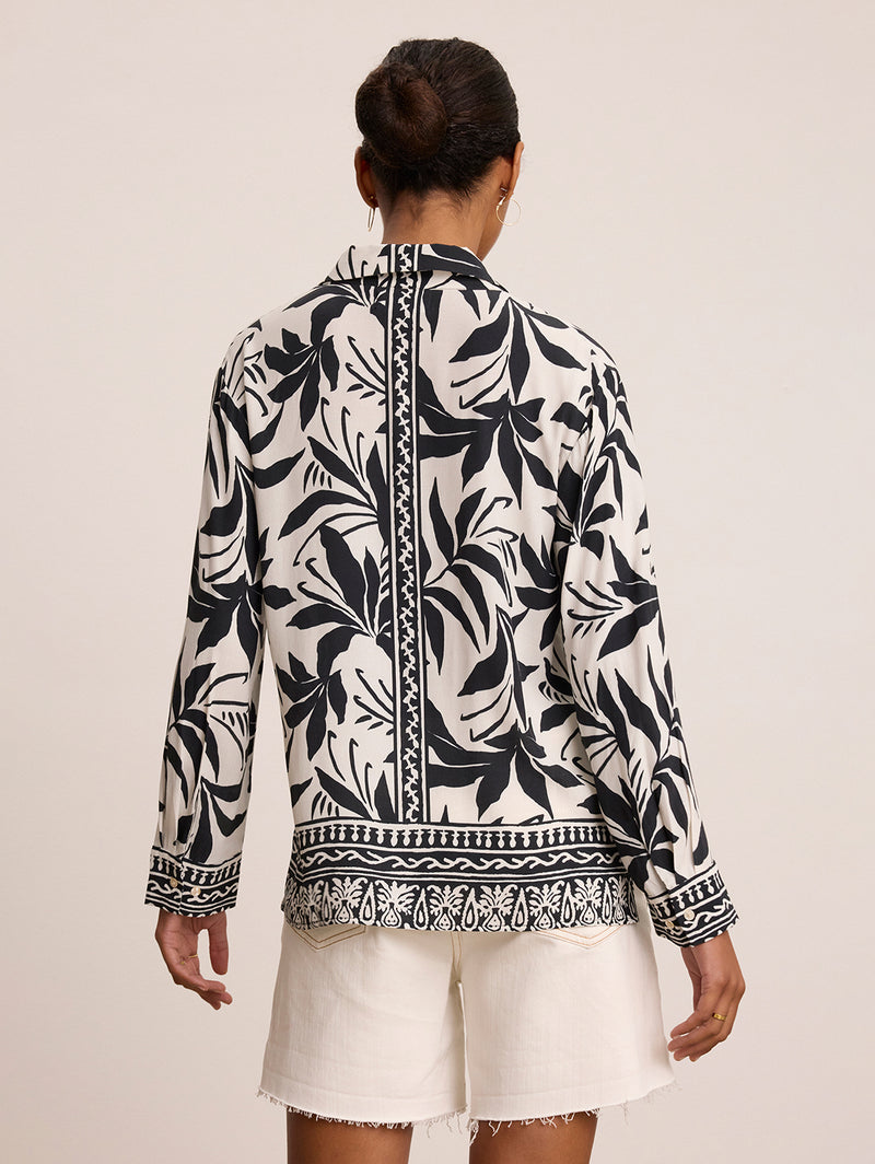 Sienna Fiji Print Shirt - Black-Velvet-Over the Rainbow