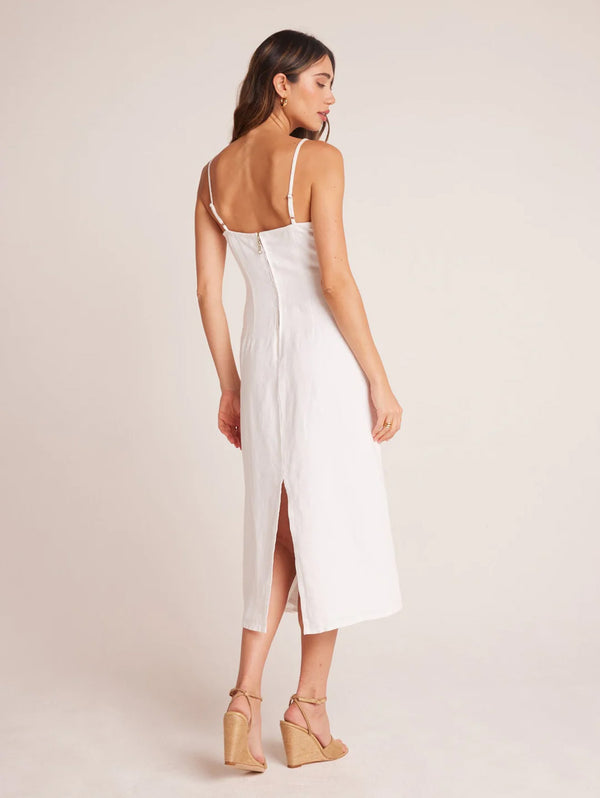 Fitted Cami Midi Dress - White-Bella Dahl-Over the Rainbow
