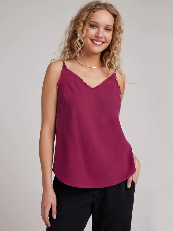 Frayed Cami Top - Dark Magenta-Bella Dahl-Over the Rainbow