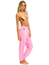 Heart Stitch Sweatpant - Neon Pink-AVIATOR NATION-Over the Rainbow