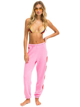 Heart Stitch Sweatpant - Neon Pink-AVIATOR NATION-Over the Rainbow