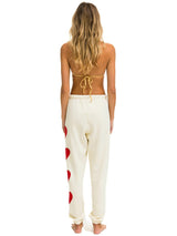 Heart Stitch Sweatpant - Vintage White-AVIATOR NATION-Over the Rainbow