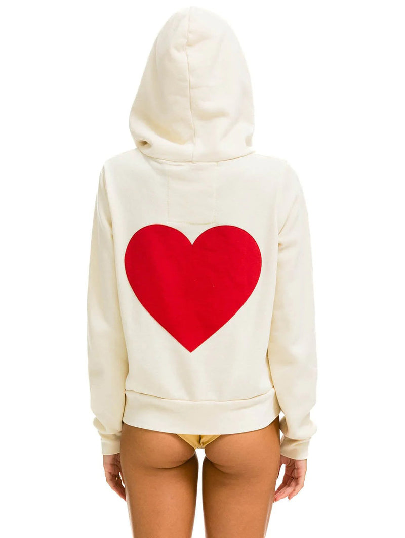 Heart Stitch Hoodie - Vintage White-AVIATOR NATION-Over the Rainbow