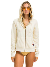 Heart Stitch Hoodie - Vintage White-AVIATOR NATION-Over the Rainbow