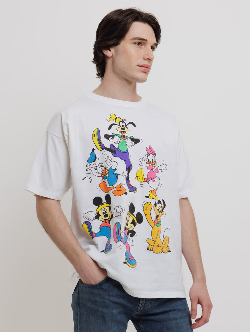 Vintage 1990s Mickey Mouse & Friends Aerobics T-Shirt-In Vintage We Trust-Over the Rainbow