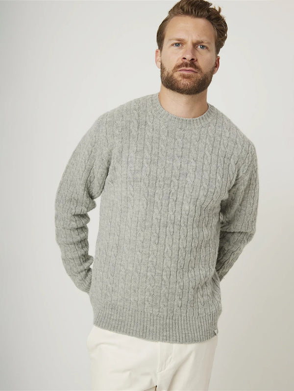 Maker Stitch Sweater - Light Grey-PEREGRINE-Over the Rainbow