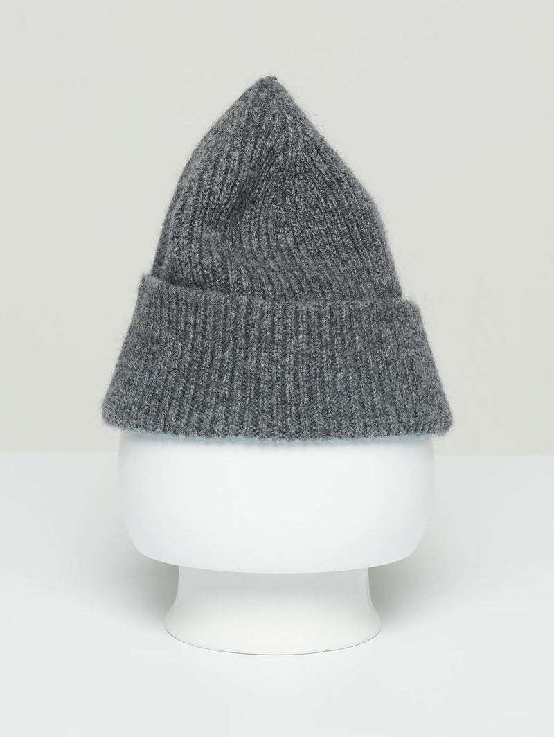 Classic Angora Beanie - Slate Grey-LE BONNET-Over the Rainbow