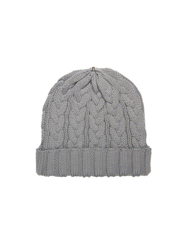 Charlie Cable Knit Hat - Flannel-Lindo F-Over the Rainbow