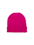 Charlie Cable Knit Hat - Neon Pink-Lindo F-Over the Rainbow