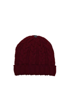 Charlie Cable Knit Hat - Red Velvet-Lindo F-Over the Rainbow