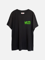 Lo-Fi Crew Neck Bone Tee - Faded Black-PASADENA LEISURE CLUB-Over the Rainbow