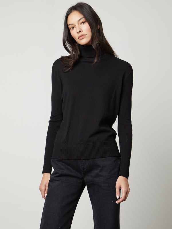 Sally Mock Turtleneck Sweater-Velvet-Over the Rainbow