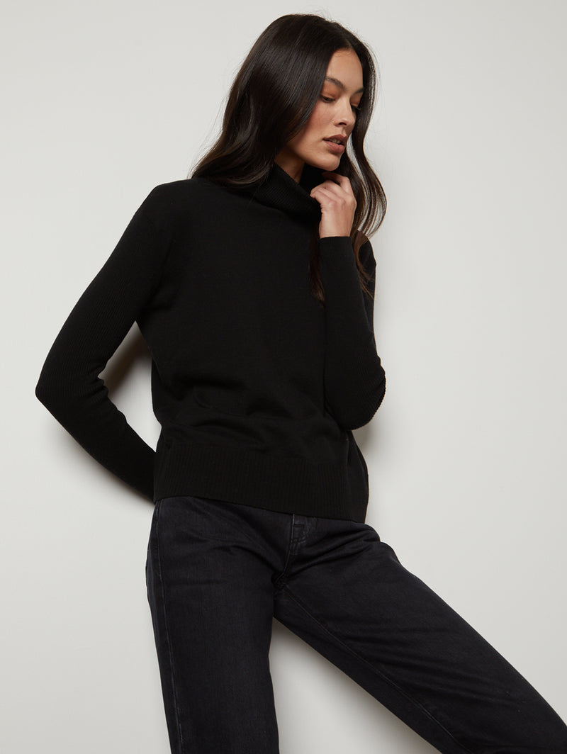 Sally Mock Turtleneck Sweater-Velvet-Over the Rainbow