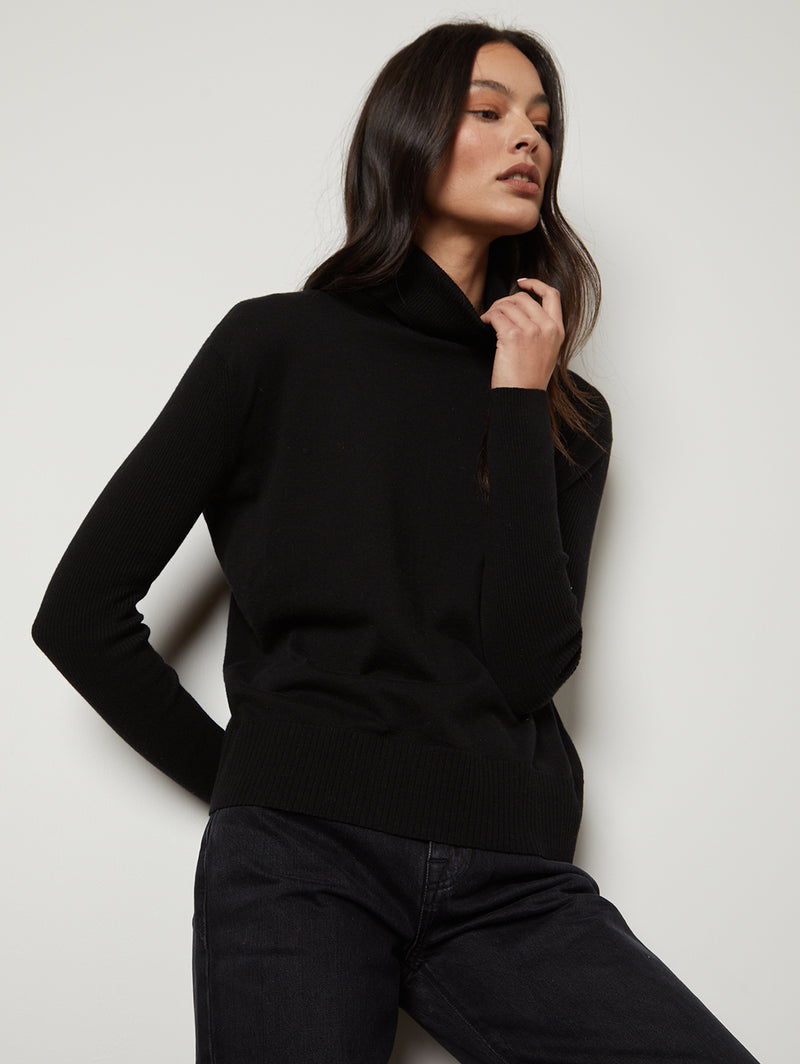 Sally Mock Turtleneck Sweater-Velvet-Over the Rainbow