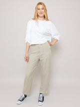 Blakely Utility Wide Leg Crop Pant - Muted Army-Bella Dahl-Over the Rainbow