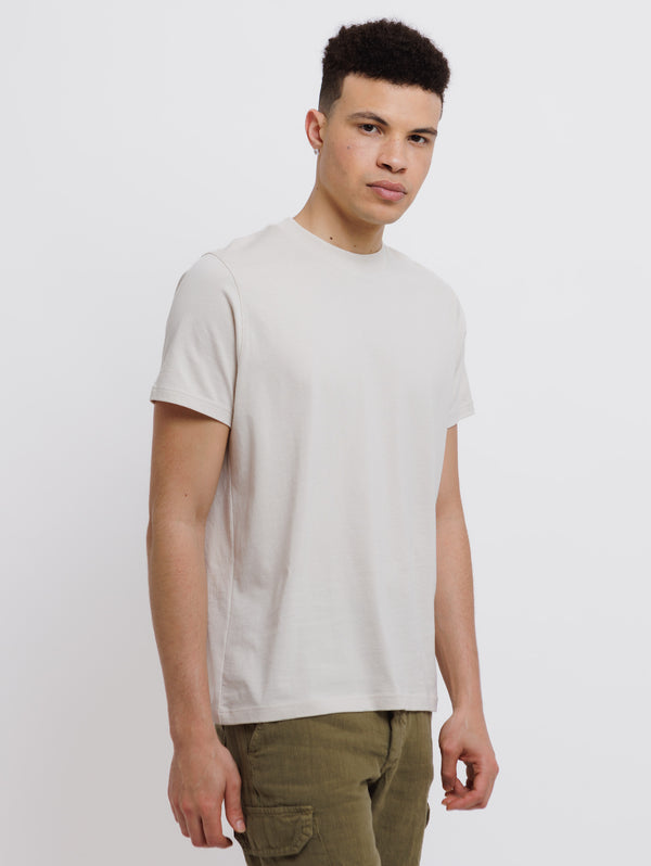 Short Sleeve High Crew Tee - Wheat-Patrick Assaraf-Over the Rainbow