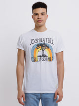 Joshua Tree Tee - Heather White-Retro Brand Black Label-Over the Rainbow