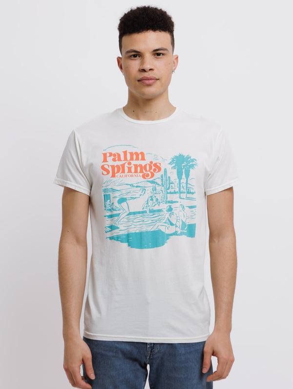 Palm Spring Tee - Antique White-Retro Brand-Over the Rainbow