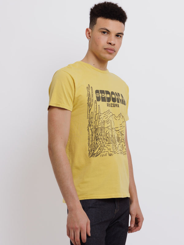 Sedona T-Shirt - Vintage Gold-Retro Brand Black Label-Over the Rainbow