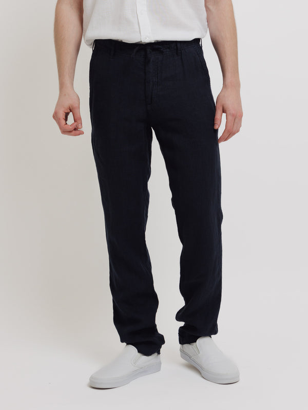 Key West Linen Pant - Navy-Benson-Over the Rainbow